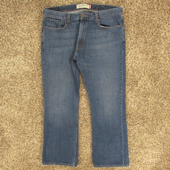 Levi's‎ Jeans Men's 39x33 Dark Wash 527 Low Boot Cut 100% Cotton Denim - Picture 1 of 8